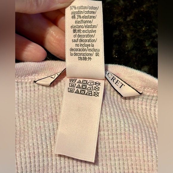 🩷Victoria’s Secret Thermal Long PJ Set in Baby Pink NWOT Jogger Pant Size XL🩷 - Picture 6 of 10